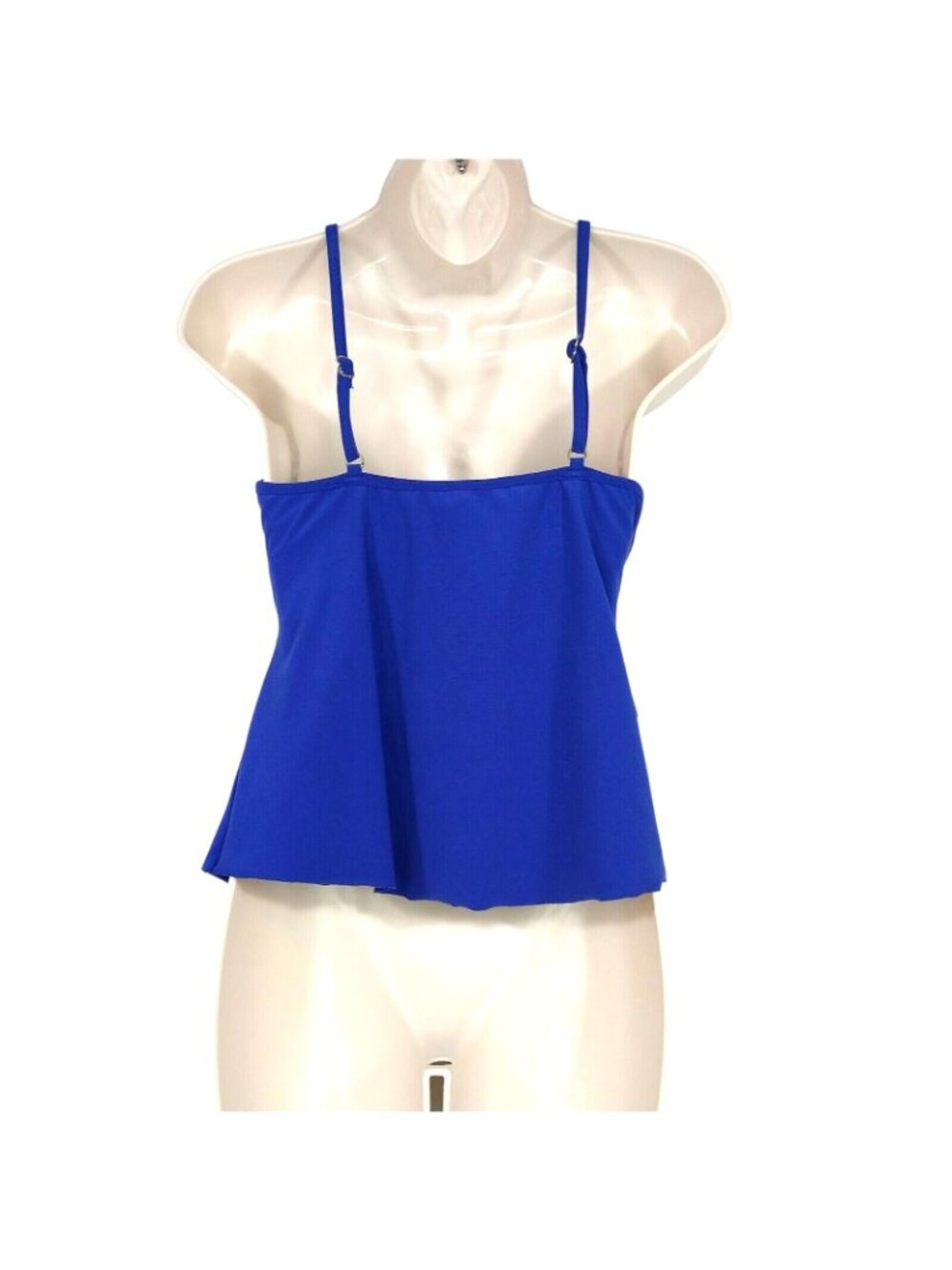 MagicSuit Layered Tankini Swim Top Women Size 8 Blue Padded V-Neck Vacation - Picture 3 of 8
